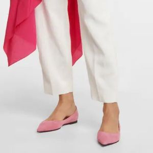 SAM EDELMAN Sally Flat In Sweet Lilac Suede Leather